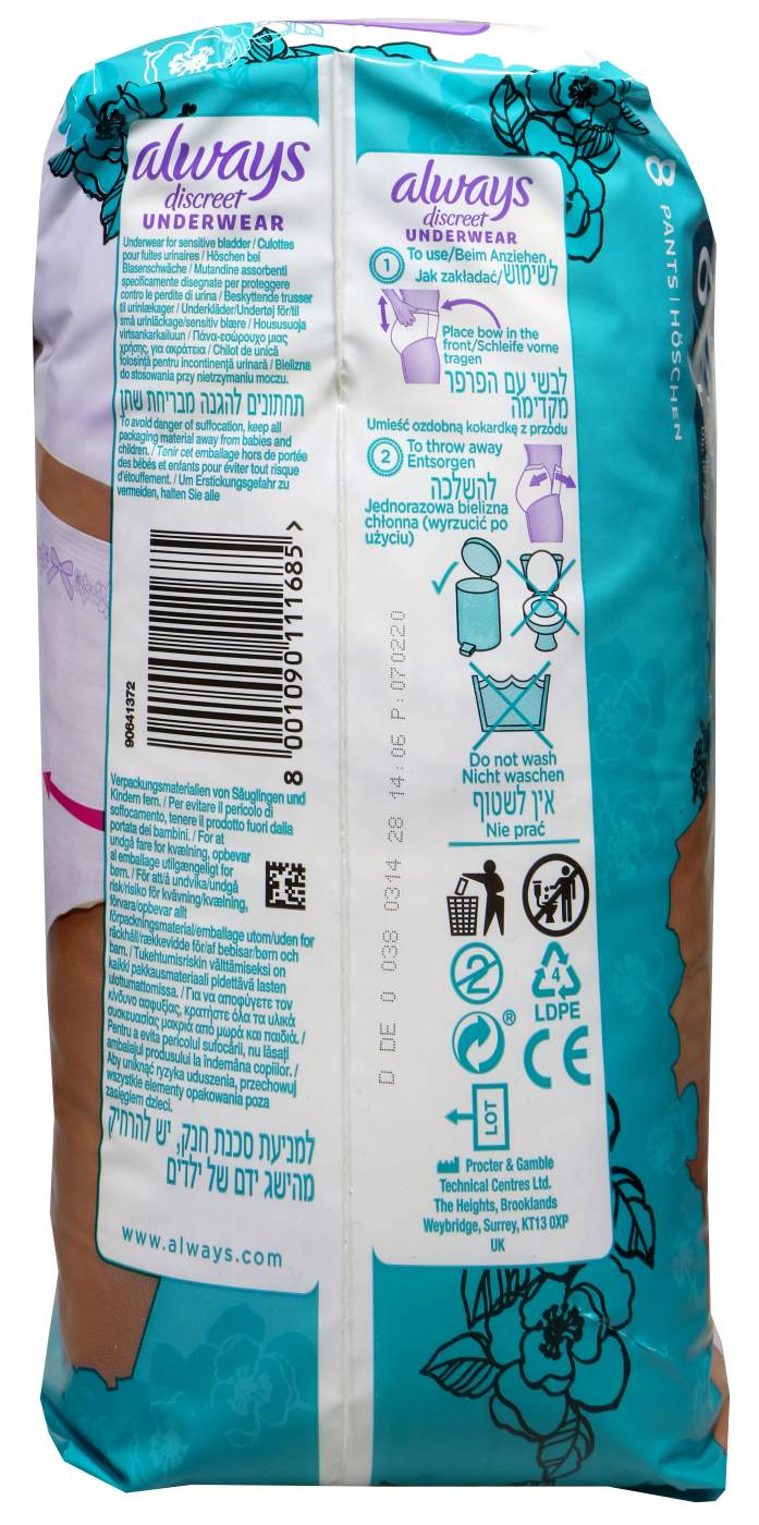 Always discreet Inkontinenz Pants plus L - 9 Stück Always discreet Inkontinenz Pants plus L - 9 Stück