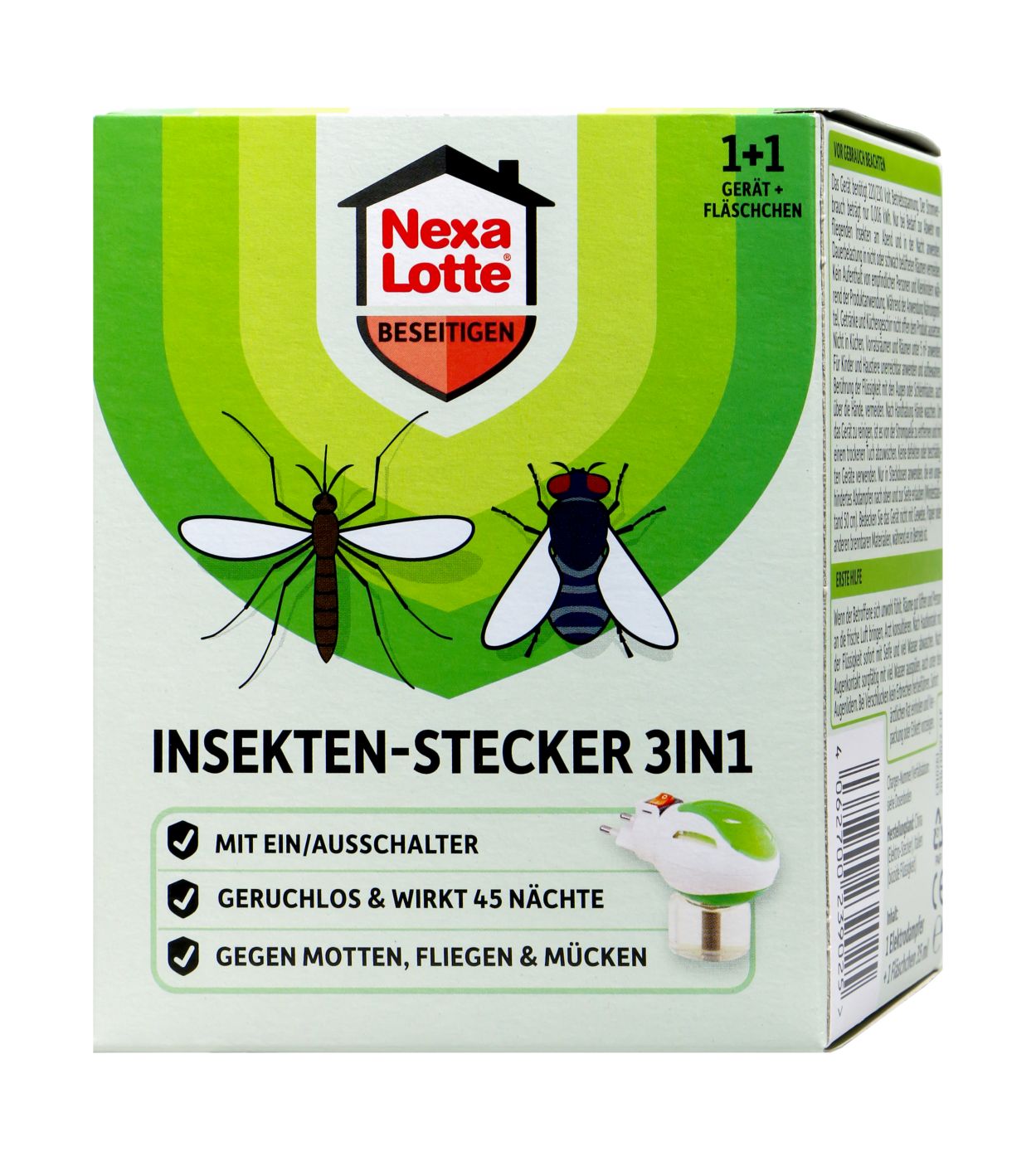 Nexa Lotte Insektenstecker 3in1 - Stecker + 35 ml Nexa Lotte Insektenstecker 3in1 - Stecker + 35 ml
