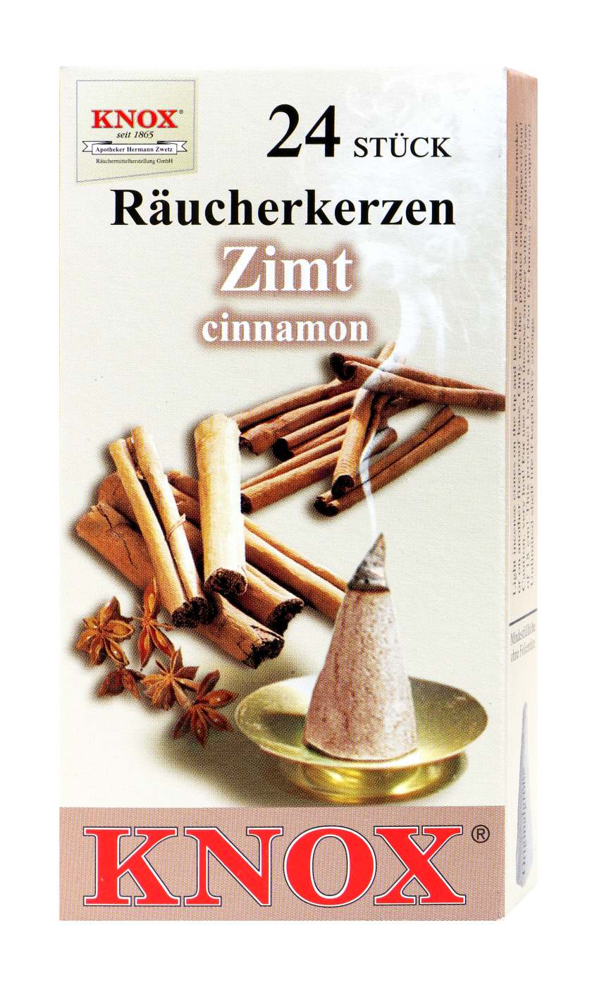 Knox Räucherkerzen Zimt - 24 Stück Knox Räucherkerzen Zimt - 24 Stück