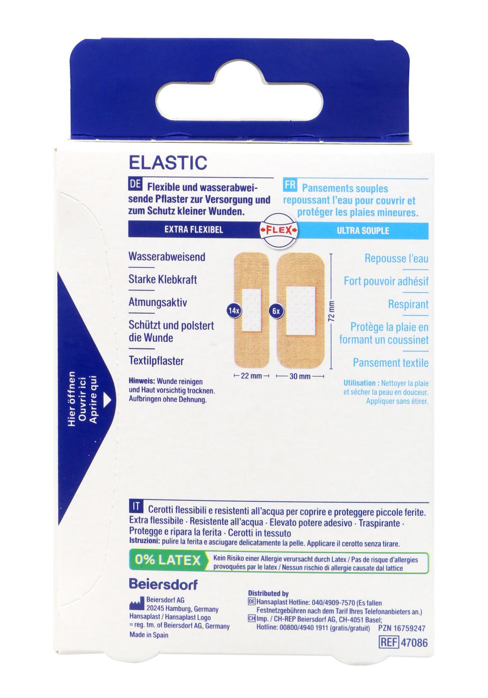 Hansaplast Elastic Strips - 20 Stück Hansaplast Elastic Strips - 20 Stück