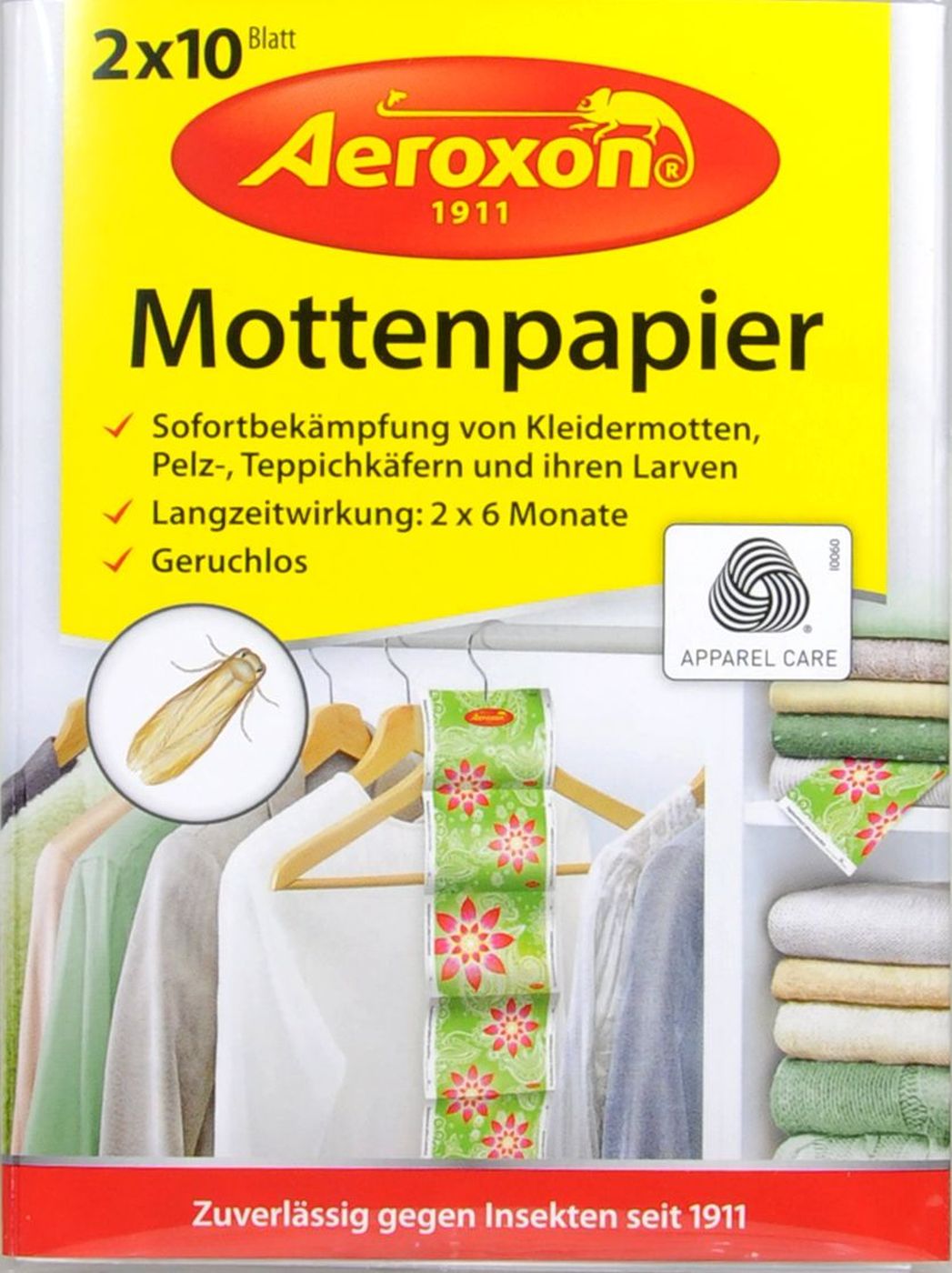 Aeroxon Mottenpapier - 2 Stück