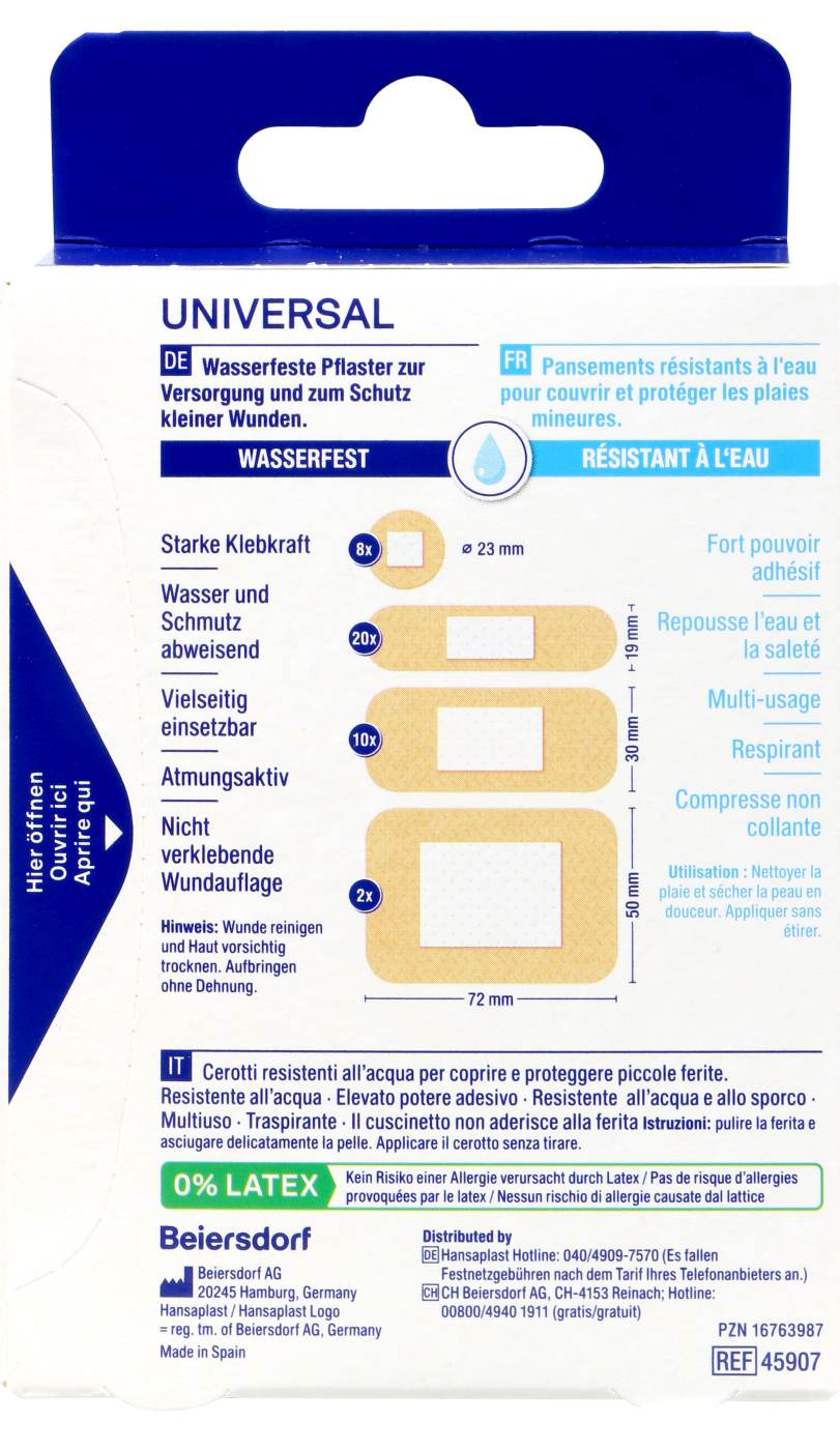 Hansaplast Universal Water Resistant Strips - 40 Stück Hansaplast Universal Water Resistant Strips - 40 Stück