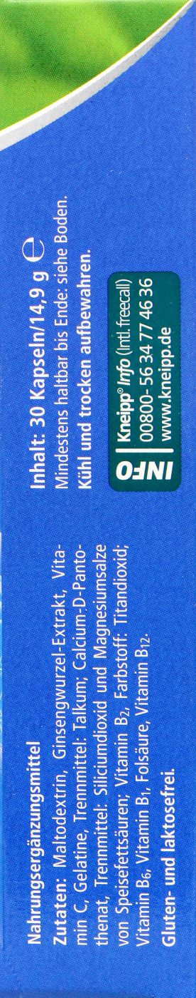 Kneipp Gedächtnis + Konzentration Kapseln - 30 Stück Kneipp Gedächtnis + Konzentration Kapseln - 30 Stück