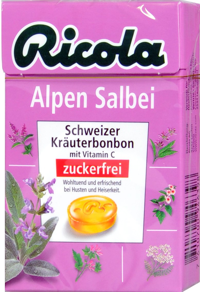 Ricola Böxli Alpen Salbei Zuckerfrei - 50 g Ricola Böxli Alpen Salbei Zuckerfrei - 50 g