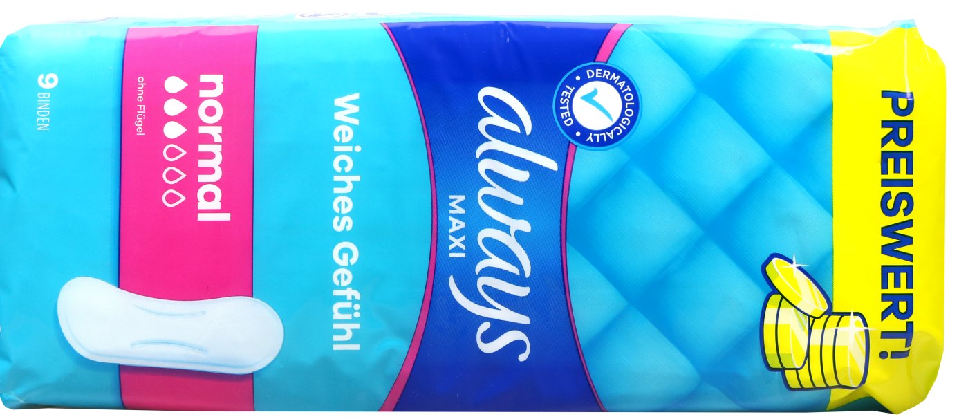 Always Maxi Binden Classic Sparpaket - 9 Stück Always Maxi Binden Classic Sparpaket - 9 Stück