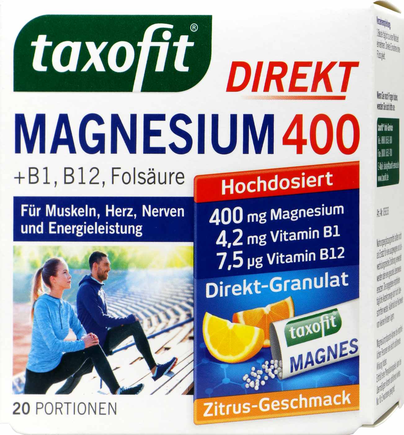 Taxofit Magnesium 400 Granulat - 20 Stück Taxofit Magnesium 400 Granulat - 20 Stück