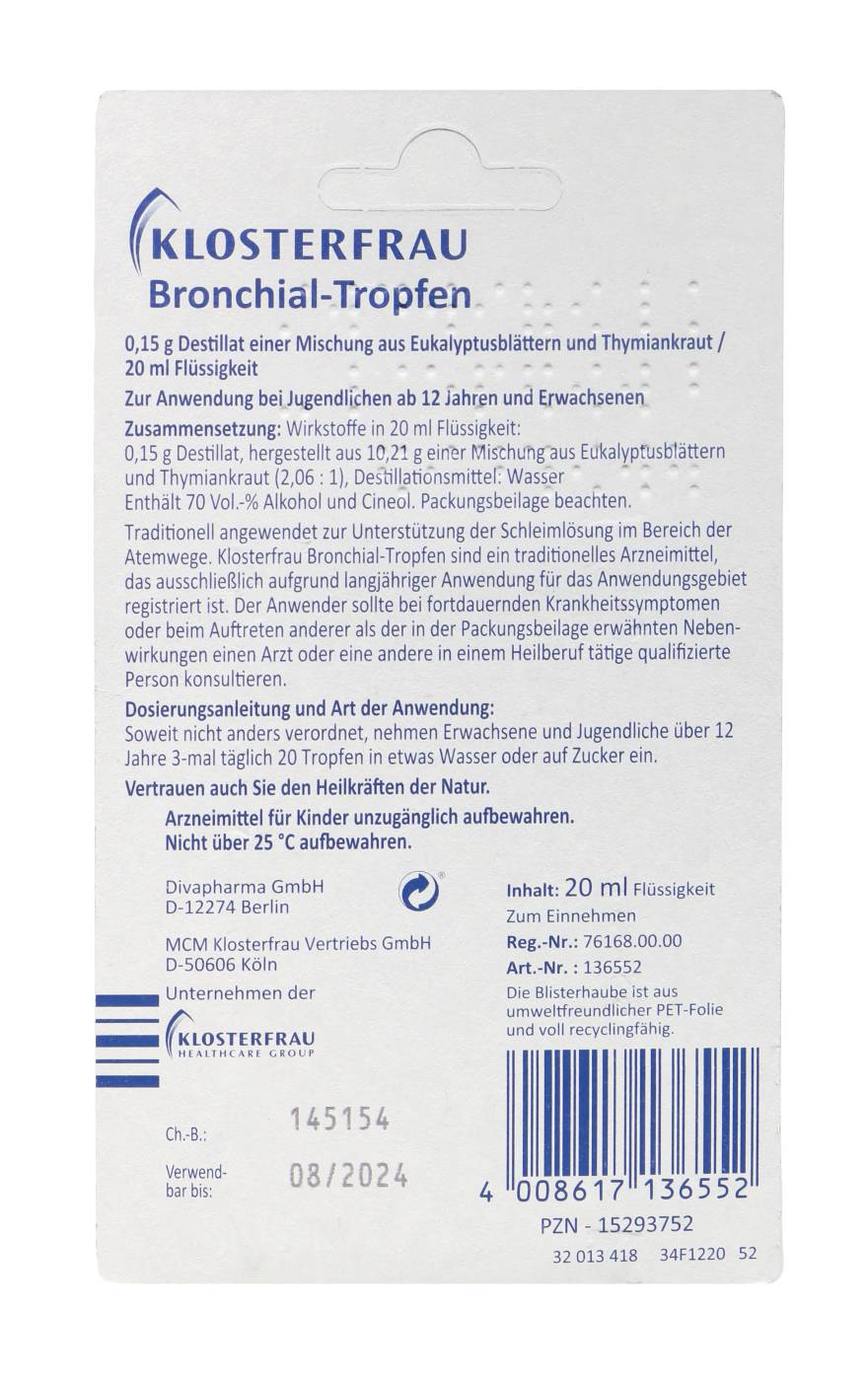 Klosterfrau Bronchial-Tropfen - 20 ml Klosterfrau Bronchial-Tropfen - 20 ml