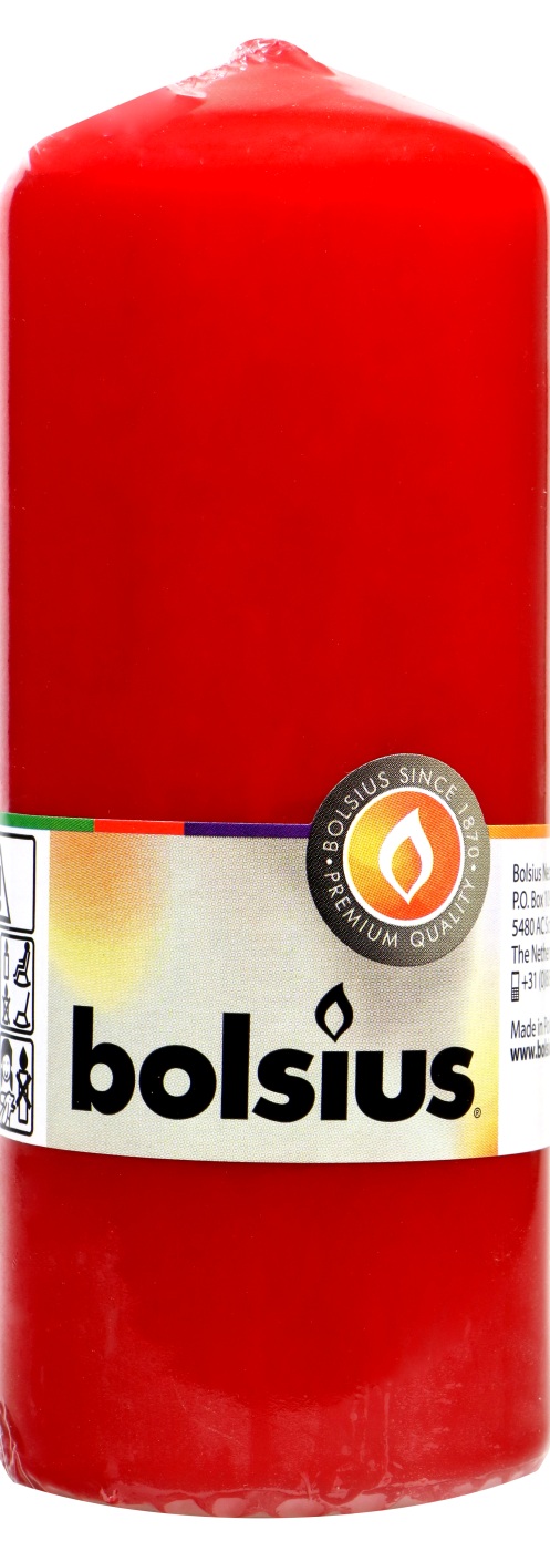 Bolsius Stumpenkerze Rot (150 x 58 mm) - 1 Stück Bolsius Stumpenkerze Rot (150 x 58 mm) - 1 Stück