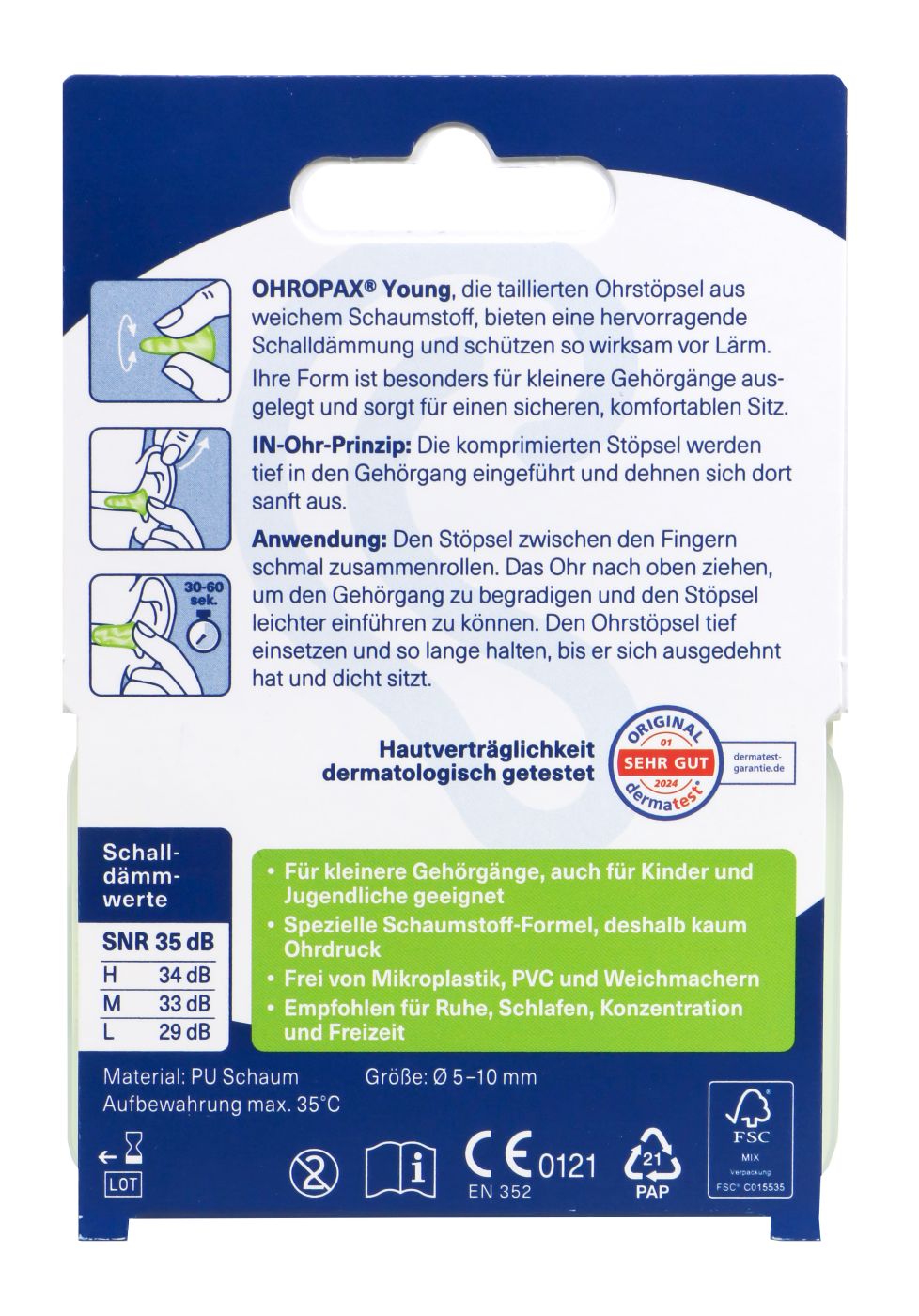 Ohropax Young - 10 Stück Ohropax Young - 10 Stück