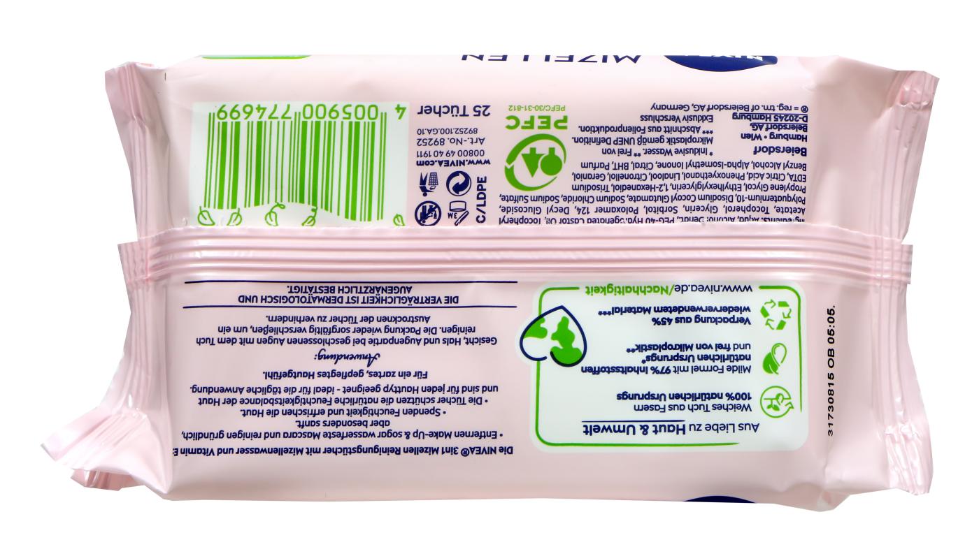 Nivea Visage Mizellen Reinigungstücher 3in1 alle Hauttypen - 25 Stück Nivea Visage Mizellen Reinigungstücher 3in1 alle Hauttypen - 25 Stück