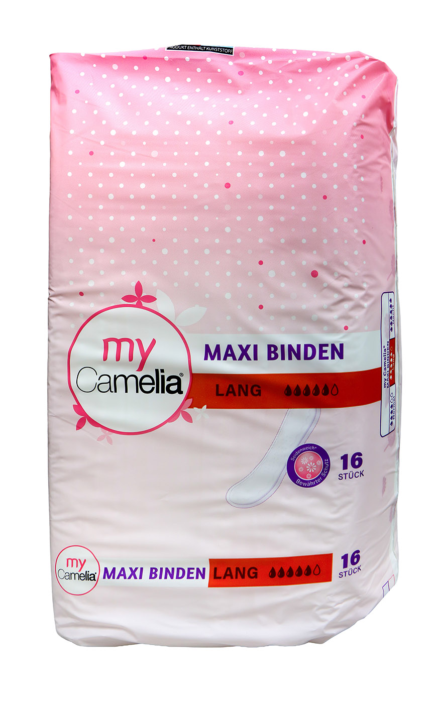 Camelia Maxi Binde Lang - 16 Stück Camelia Maxi Binde Lang - 16 Stück