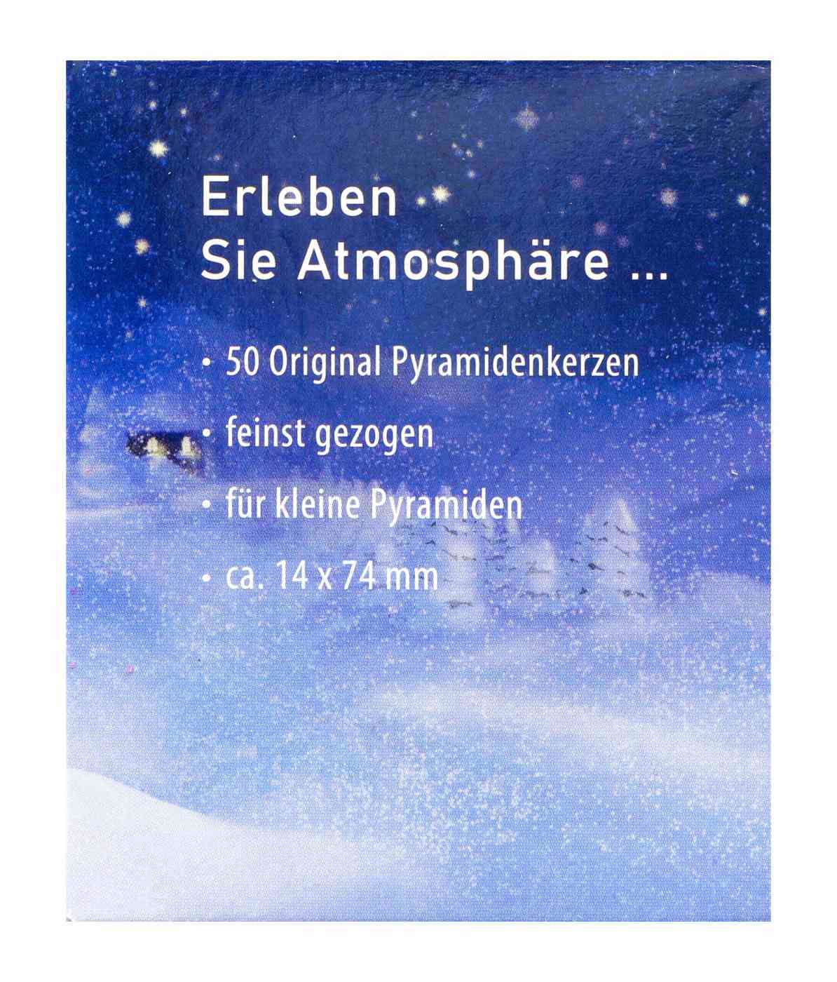 Pyramiden Kerzen 50 / 500 - Rot - 50 Stück