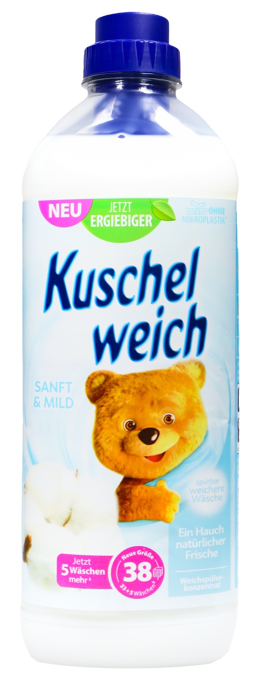 Kuschelweich Sanft & Mild 38 Waschladungen - 1 l Kuschelweich Sanft & Mild 38 Waschladungen - 1 l