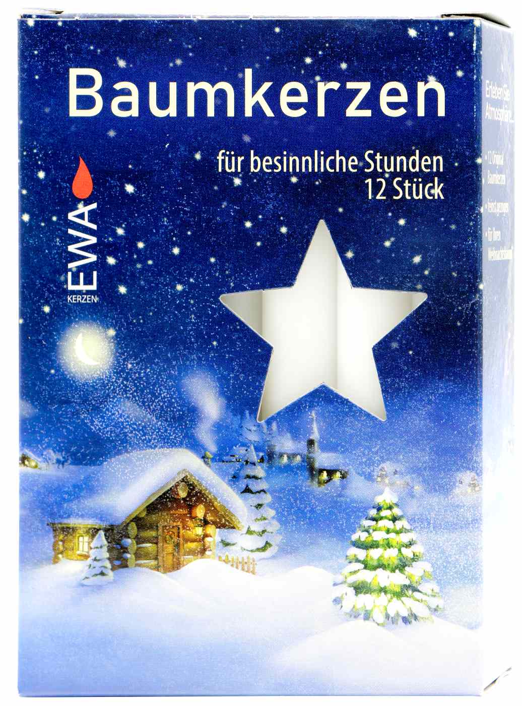 EWA Baumkerzen Weiß 12 / 250 - 12 Stück EWA Baumkerzen Weiß 12 / 250 - 12 Stück
