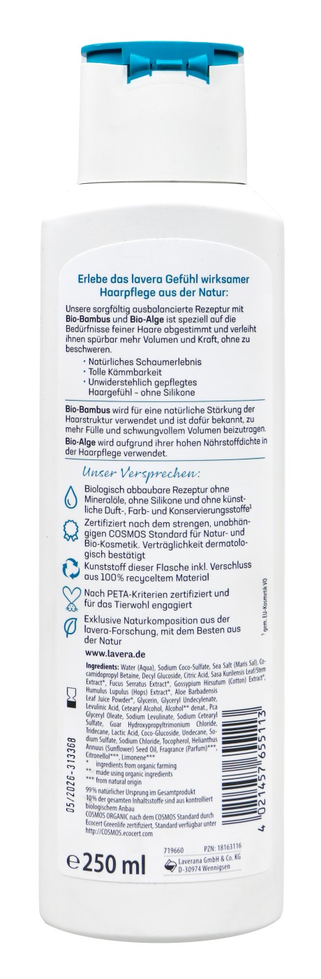 Lavera Pflegeshampoo Volumen & Kraft - 250 ml Lavera Pflegeshampoo Volumen & Kraft - 250 ml