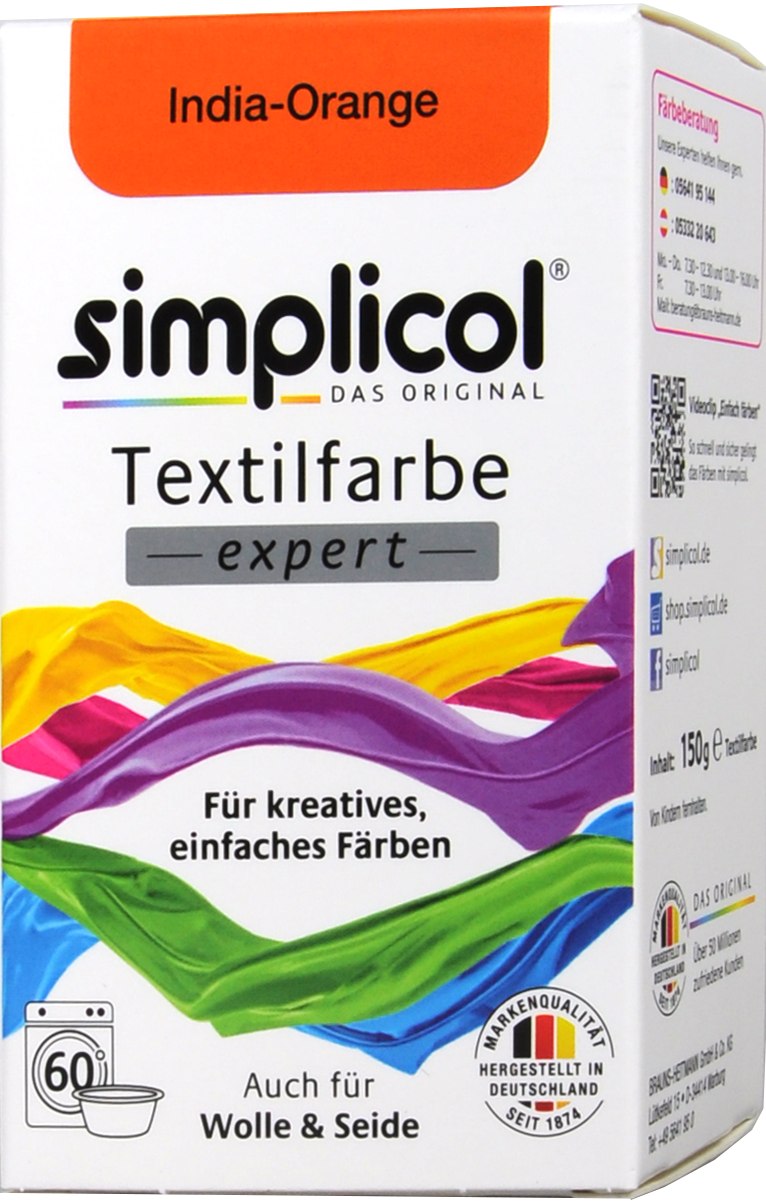 Simplicol Expert India-Orange Textilfarbe - 1702 - 150 g Simplicol Expert India-Orange Textilfarbe - 1702 - 150 g