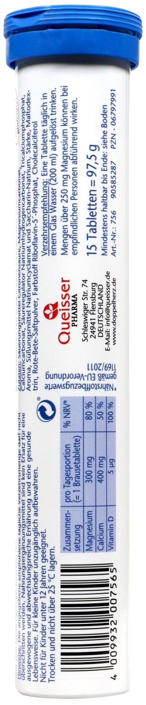 Doppelherz Magnesium Calcium + D3 Brause - 15 Stück Doppelherz Magnesium Calcium + D3 Brause - 15 Stück