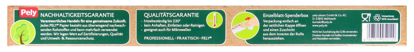 Pely Back & Snackpapier Pely Back & Snackpapier