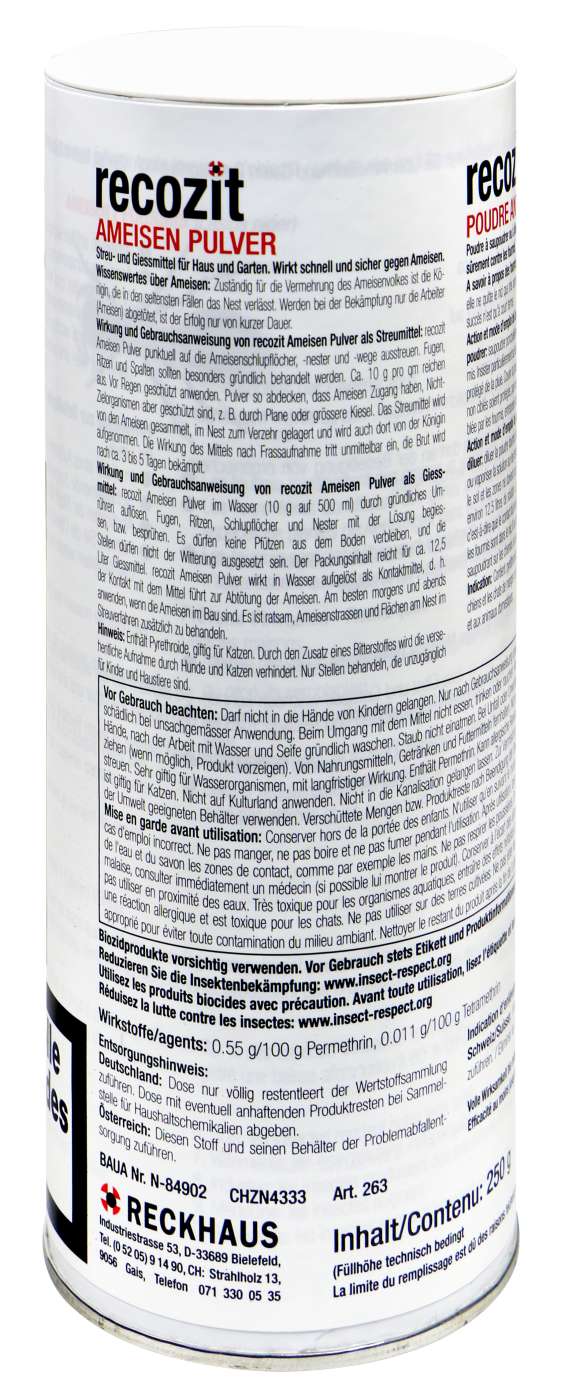 Recozit Ameisen Pulver - 250 g Recozit Ameisen Pulver - 250 g