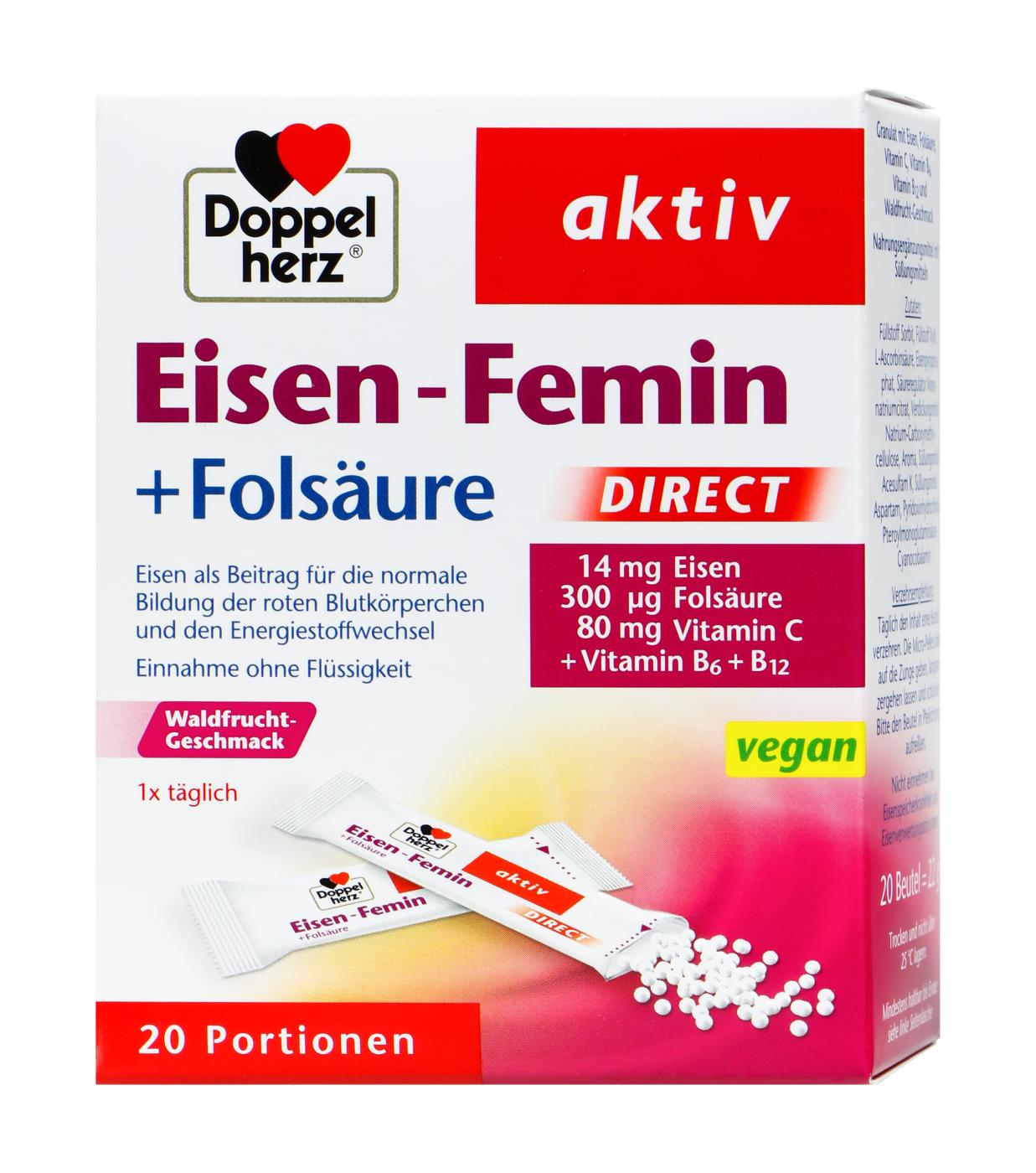 Doppelherz Eisen Femin Direct - 20 Stück Doppelherz Eisen Femin Direct - 20 Stück