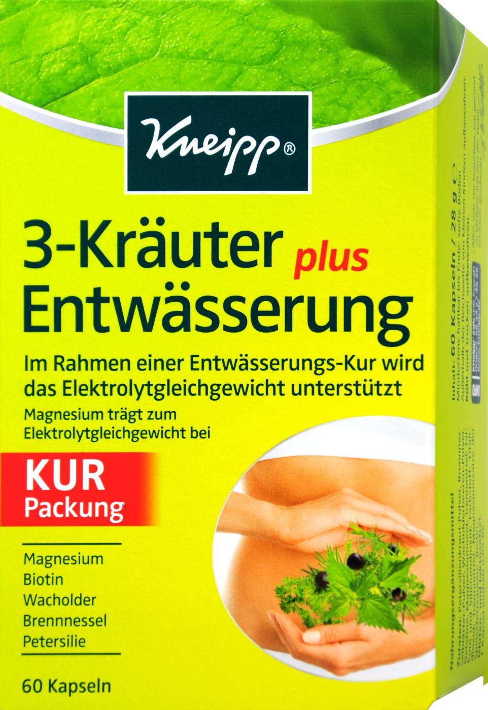 Kneipp 3 Kräuter plus Entwässerungskapseln - 60 Stück Kneipp 3 Kräuter plus Entwässerungskapseln - 60 Stück