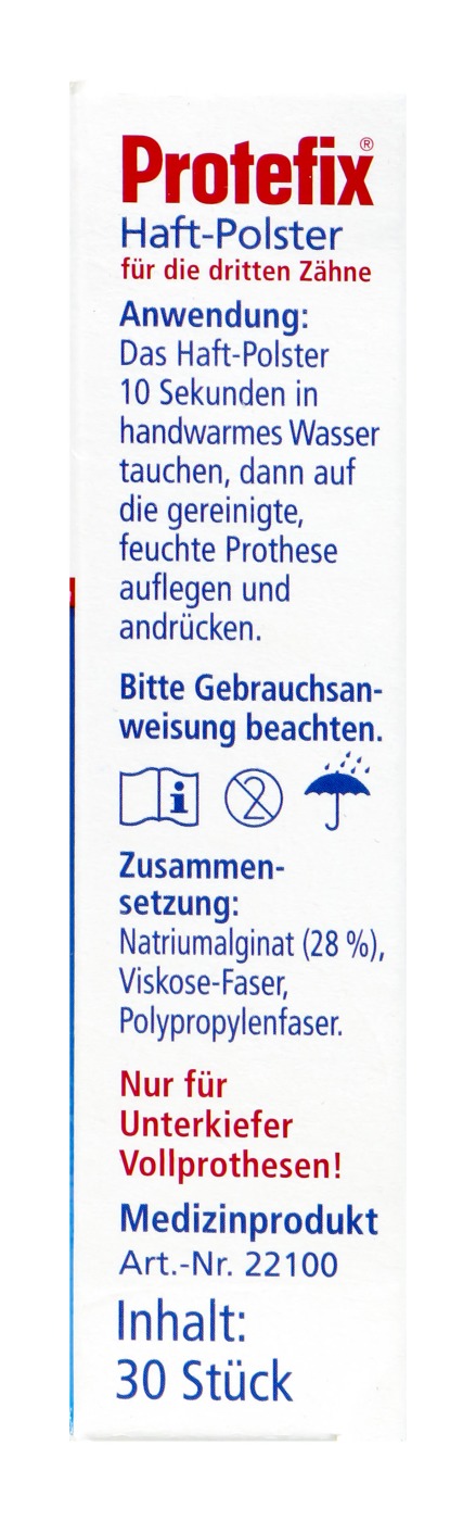 Protefix Haftpolster Unterkiefer - 30 Stück Protefix Haftpolster Unterkiefer - 30 Stück