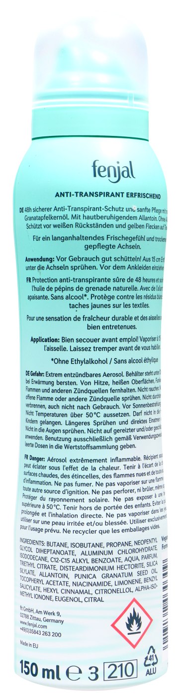 Fenjal Deo Anti-Transpirant Erfrischend 48h - 150 ml Fenjal Deo Anti-Transpirant Erfrischend 48h - 150 ml