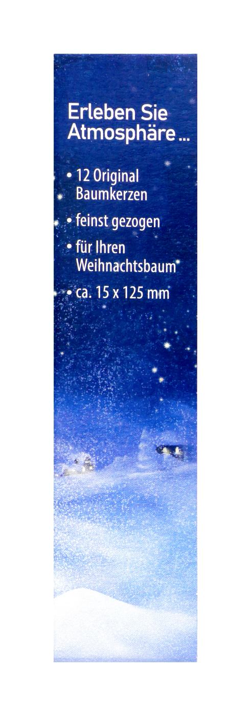 EWA Baumkerzen rot 12 / 250 - 12 Stück