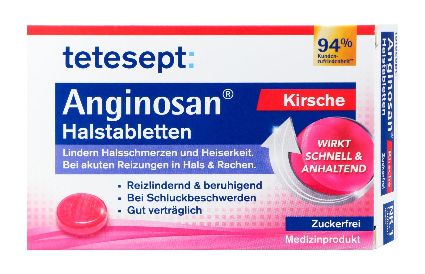 Tetesept Anginosan Halstabletten Kirsche Zuckerfrei - 20 Stück Tetesept Anginosan Halstabletten Kirsche Zuckerfrei - 20 Stück