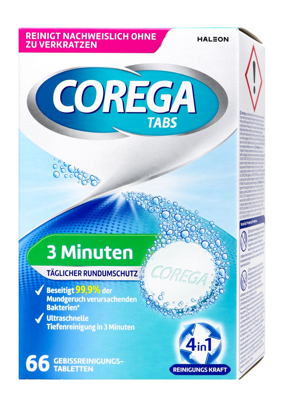Corega Tabs rapid / 3 Minuten - 66 Stück Corega Tabs rapid / 3 Minuten - 66 Stück