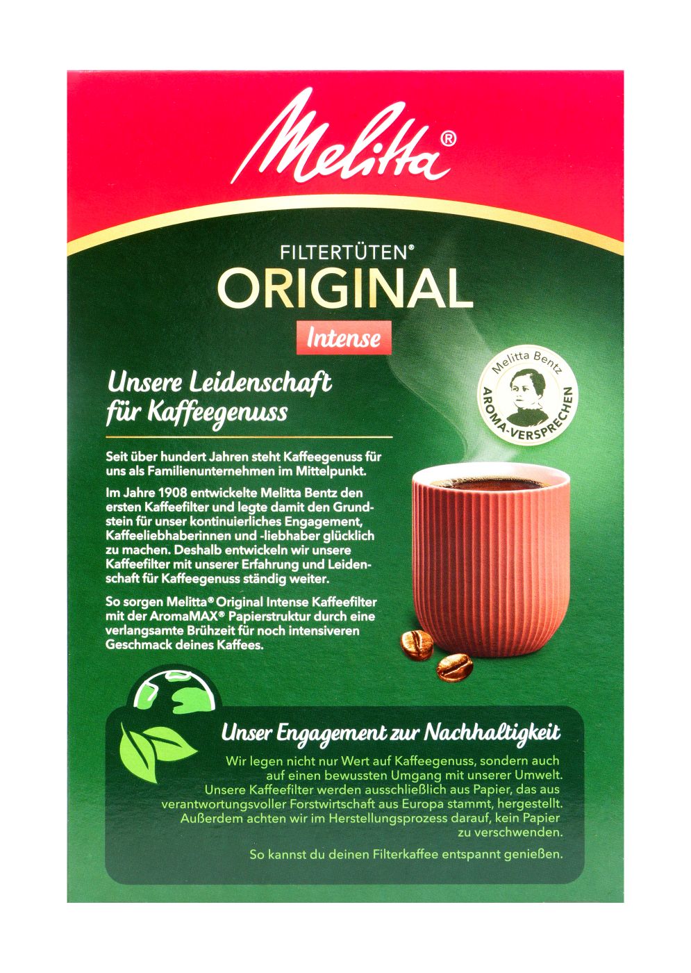 Melitta Filtertüten 1x4 Original Intense - 80 Stück Melitta Filtertüten 1x4 Original Intense - 80 Stück