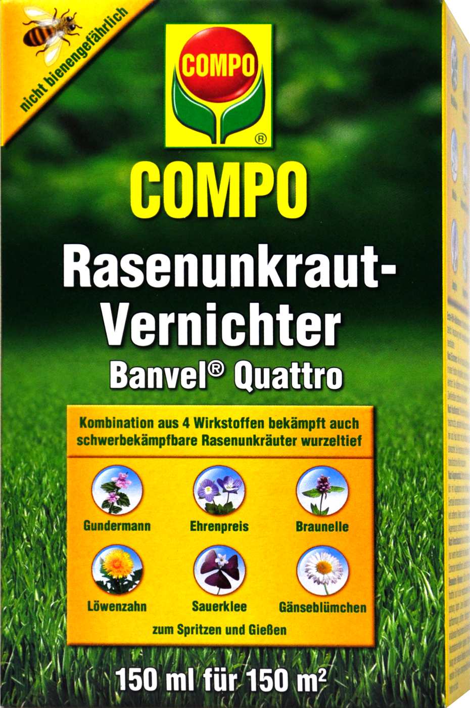 Compo Rasenunkraut-Vernichter Banvel Quattro - 150 ml Compo Rasenunkraut-Vernichter Banvel Quattro - 150 ml
