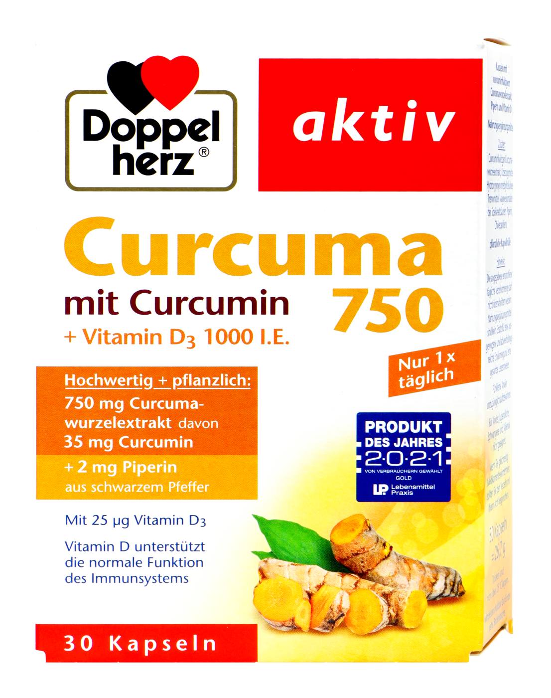 Doppelherz Curcuma 750 Kapseln - 30 Stück Doppelherz Curcuma 750 Kapseln - 30 Stück