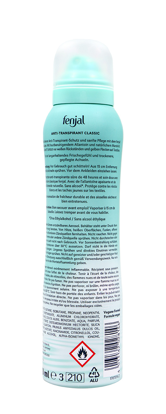 Fenjal Deo Spray Classic Antitranspirant - 150 ml Fenjal Deo Spray Classic Antitranspirant - 150 ml