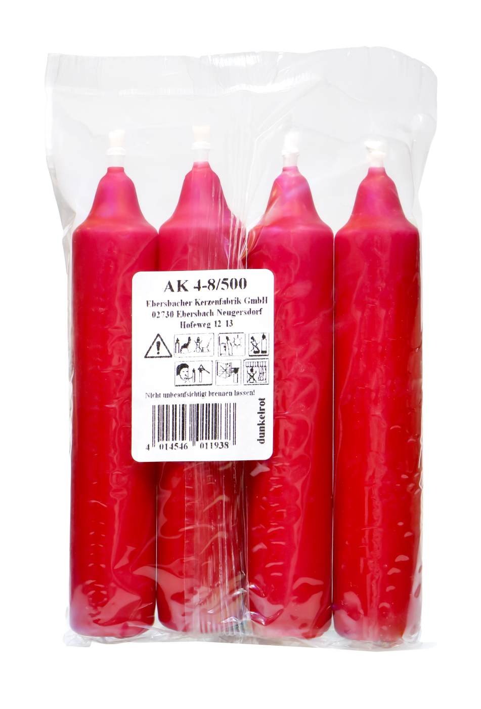 Adventskerzen Dunkelrot [8 / 500] - 8 Stück