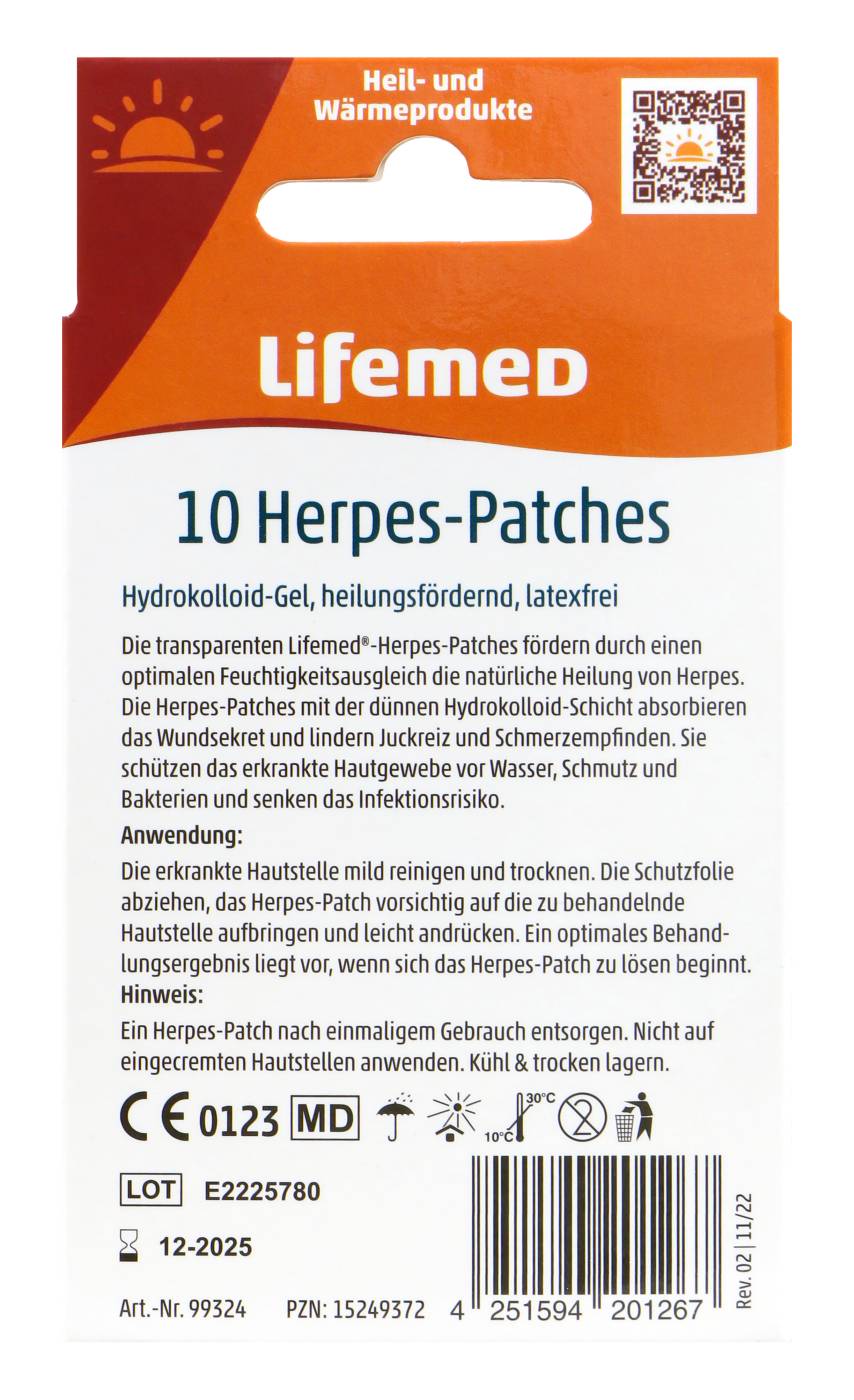 Lifemed Herpes Patches transparent - 10 Stück Lifemed Herpes Patches transparent - 10 Stück
