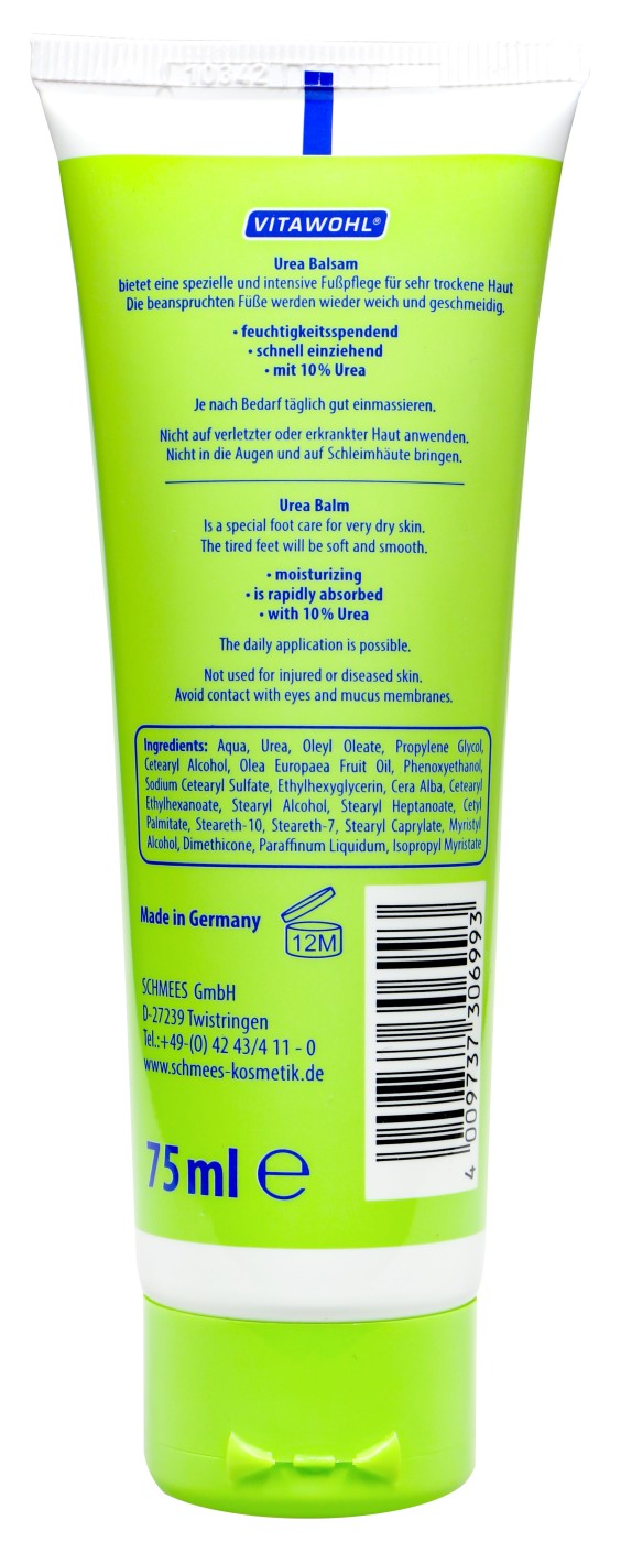 Vitawohl Fußbalsam 10% Urea - 75 ml Vitawohl Fußbalsam 10% Urea - 75 ml