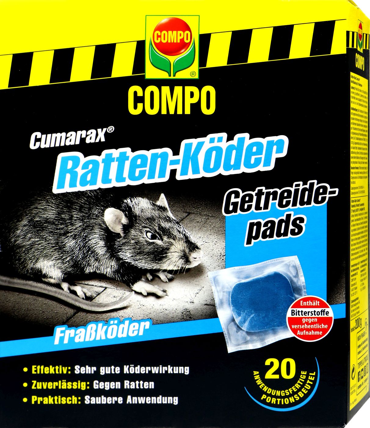 Compo Rattenköder Cumarax Getreidepads - 200 g
