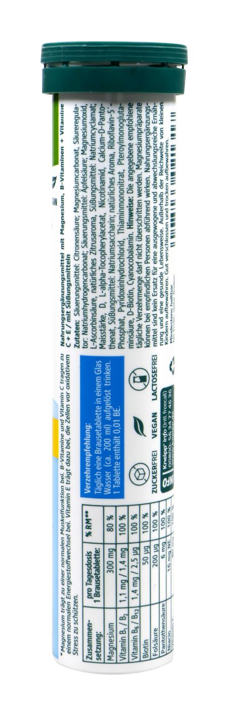 Kneipp Magnesium B+C+E Brausetabletten - 20 Stück Kneipp Magnesium B+C+E Brausetabletten - 20 Stück