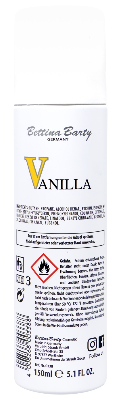 Bettina Barty Vanilla Deo Spray - 150 ml Bettina Barty Vanilla Deo Spray - 150 ml