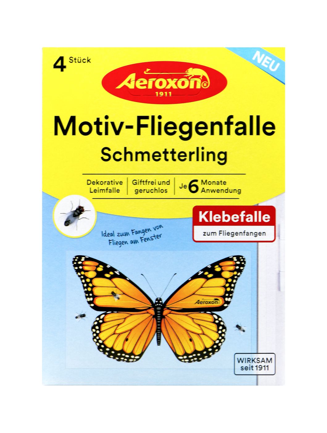 Aeroxon Motiv-Fliegenfalle Schmetterling - 4 Stück Aeroxon Motiv-Fliegenfalle Schmetterling - 4 Stück