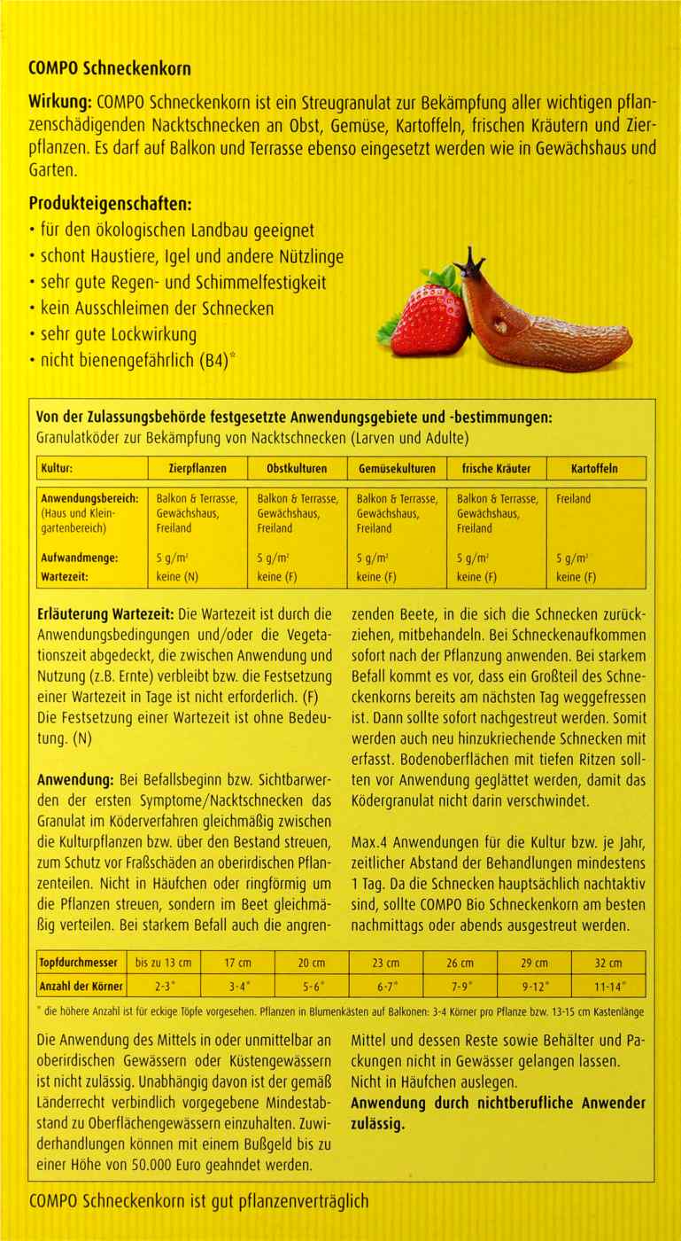 Compo Schneckenkorn - 1,1 kg Compo Schneckenkorn - 1,1 kg