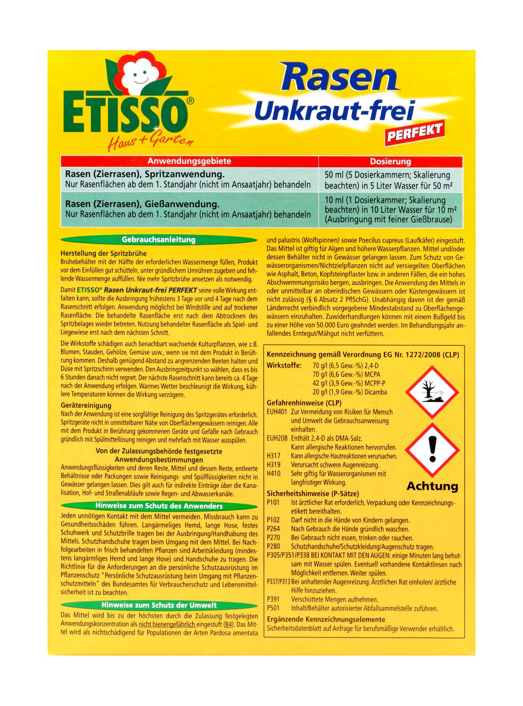 ETISSO® Rasen Unkraut frei PERFEKT - 400 ml ETISSO® Rasen Unkraut frei PERFEKT - 400 ml