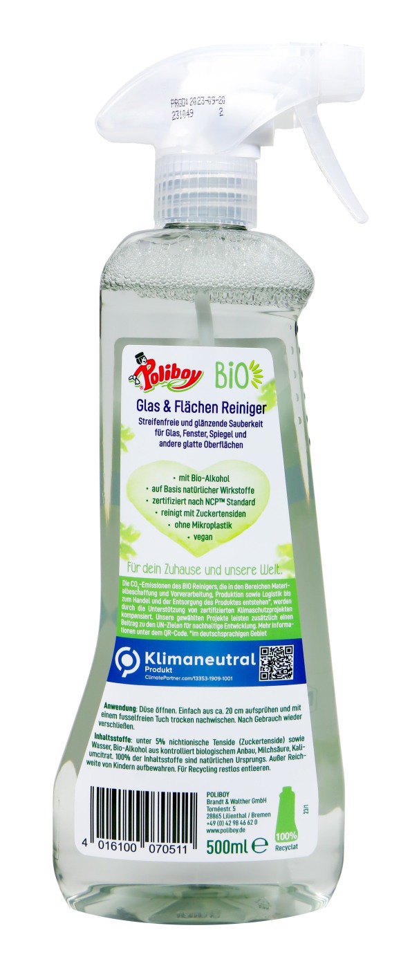 Poliboy Bio Glas & Flächen Reiniger - 500 ml Poliboy Bio Glas & Flächen Reiniger - 500 ml