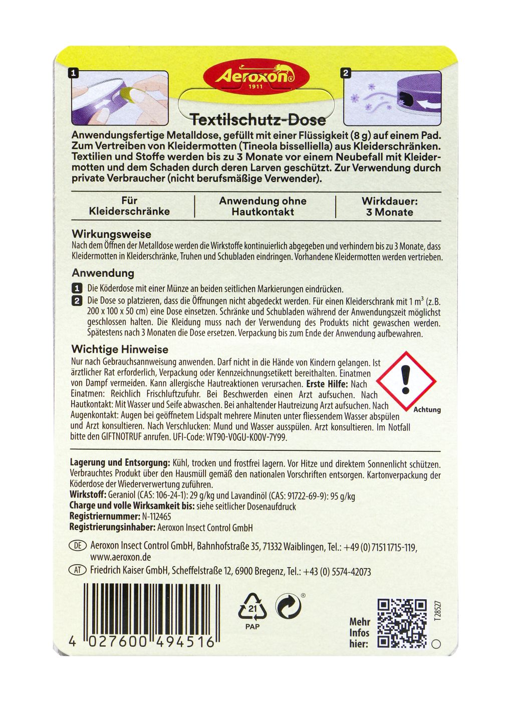Aeroxon Textilschutz-Dose Aeroxon Textilschutz-Dose