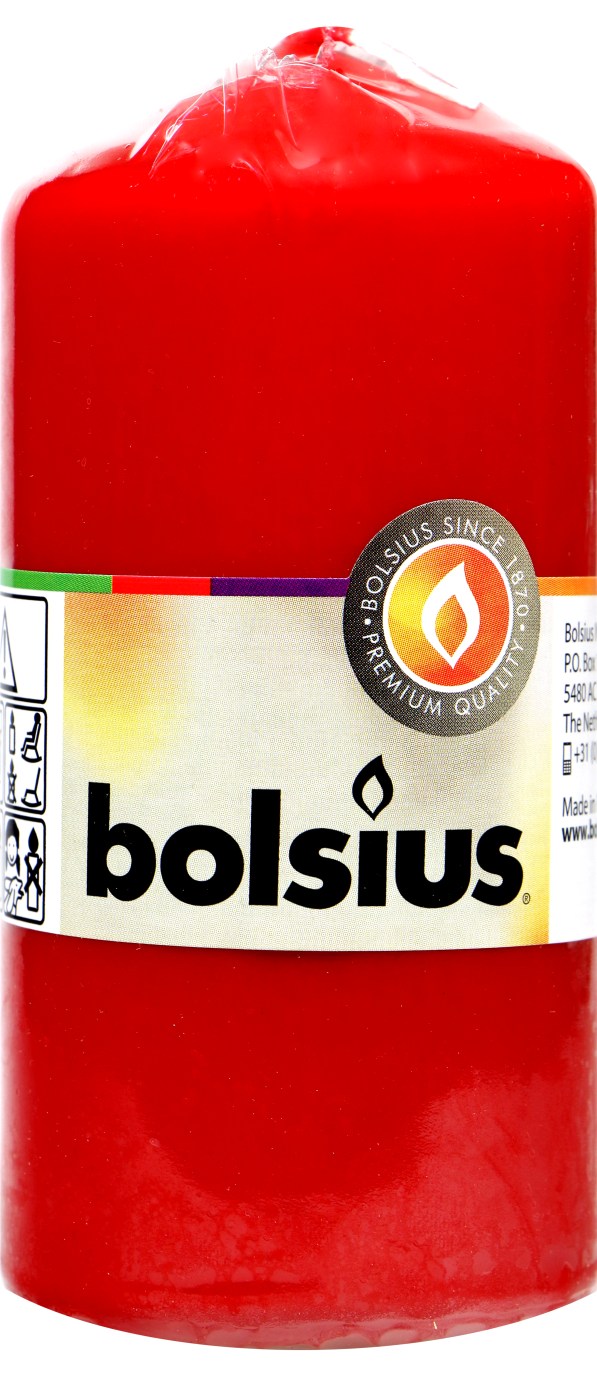 Bolsius Stumpenkerze Rot - 1 Stück Bolsius Stumpenkerze Rot - 1 Stück