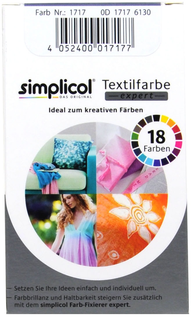 Simplicol Expert Delfin-Grau Textilfarbe - 1717 - 150 g Simplicol Expert Delfin-Grau Textilfarbe - 1717 - 150 g