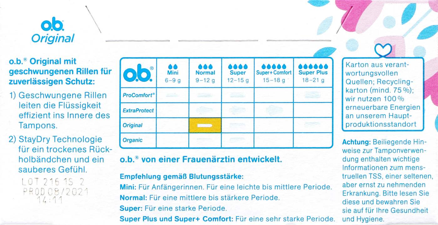 OB Original Normal - 32 Stück OB Original Normal - 32 Stück