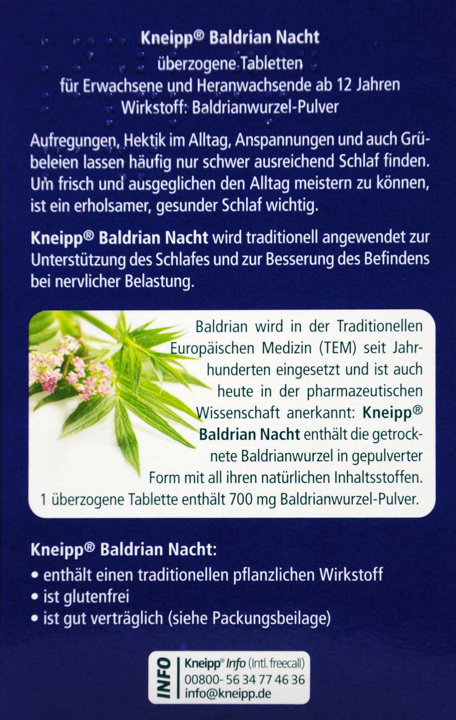 Kneipp Baldrian Nacht 700 mg - 30 Stück Kneipp Baldrian Nacht 700 mg - 30 Stück