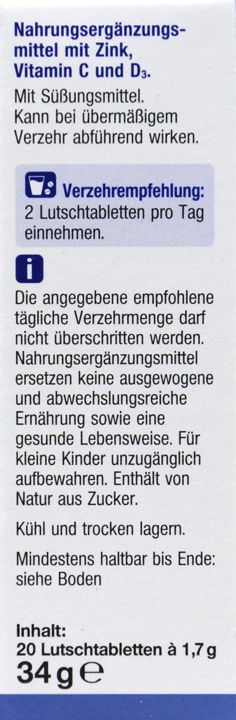 Sanotact Zink + C + D Lutschtabletten - 20 Stück Sanotact Zink + C + D Lutschtabletten - 20 Stück